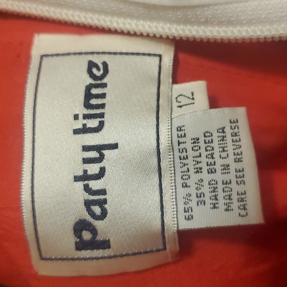 Party Time Red strapless Pageant or Prom Dress with sequins size 12 - Picture 5 of 5